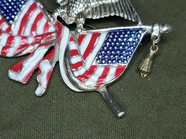 Eagle with 48 Star Flag Pin