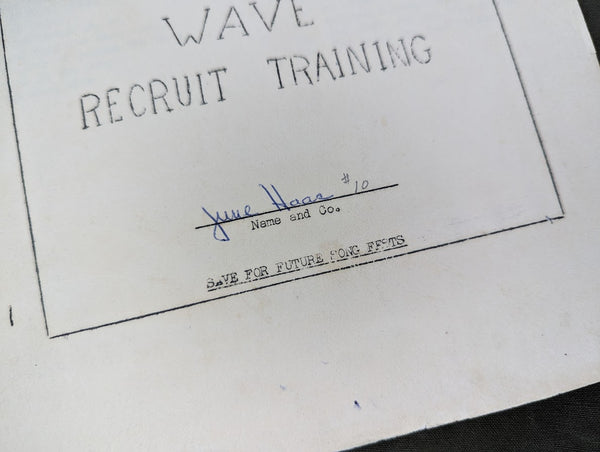 Waves Recruit Training Song Book