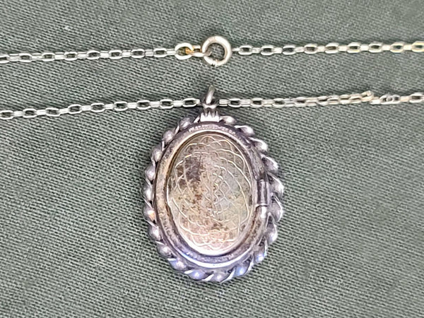 Army Air Corps Black Locket Necklace