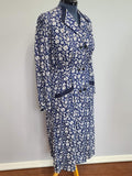 German Long Sleeve Flower Print Dress Tie Waist <br> (B-40" W-37" max H-43" max)