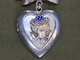 Army Sweetheart Locket Pin Sterling