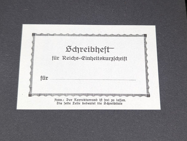 Original Schreibheft für Reichs-Einheitskurzschrift