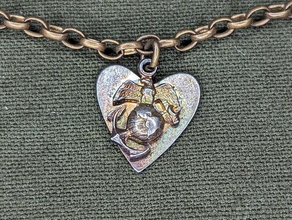 USMC Letter Sweetheart Bracelet