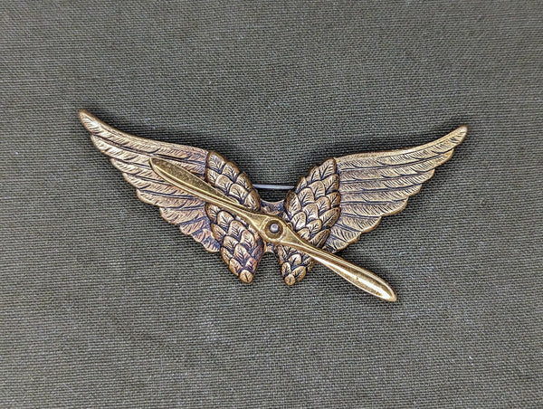 Army Air Corps Winged Propeller Sweetheart Brooch