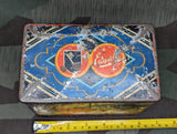 Eduscho Coffee Tin Worn Ship Graphics
