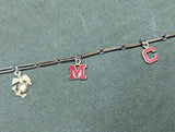 Marine Corps USMC Letter Sweetheart Bracelet