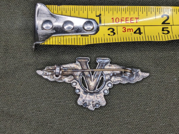 V for Victory Wing Pin