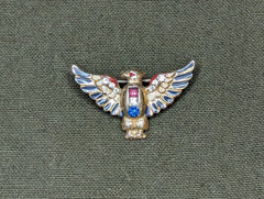 Coro Patriotic Rhinestone Eagle Pin