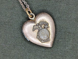 Marines Heart Shaped Locket Necklace