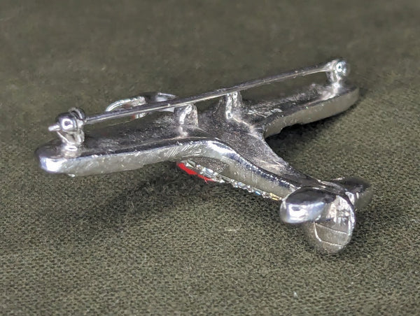 Trifari Rhinestone Airplane Pin