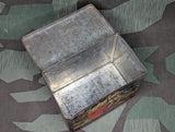 Eduscho Coffee Tin Worn Ship Graphics