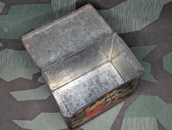 Eduscho Coffee Tin Worn Ship Graphics