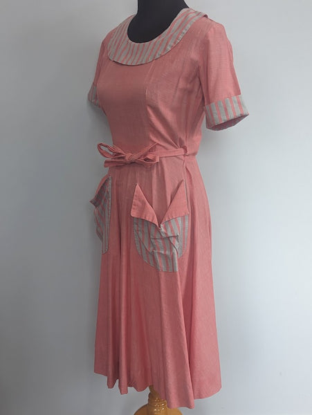 Pink Wrap Dress <br> (B-39" W-26"-30" H-38")