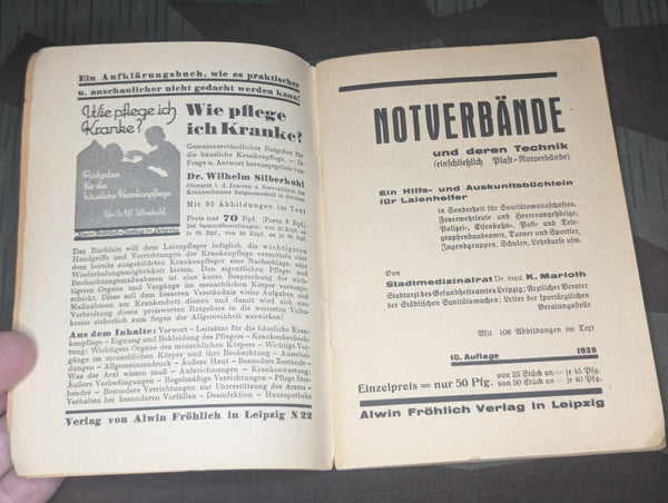 German First Aid Book 1938