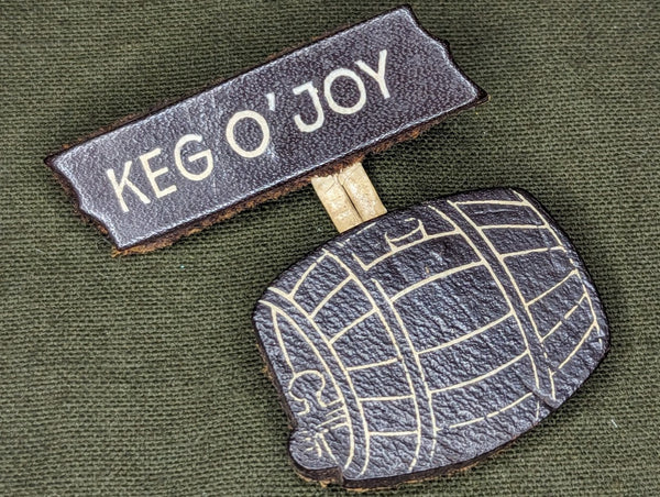 Keg O' Joy Novelty Leather Pin