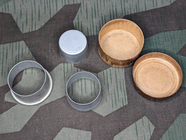 Collapsible Aluminum Shot Glass in Paper Container