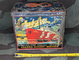 Eduscho Coffee Tin Worn Ship Graphics