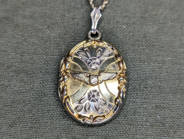 Army Air Corps Pilot Sweetheart Locket Necklace