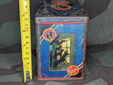 Eduscho Coffee Tin Worn Ship Graphics