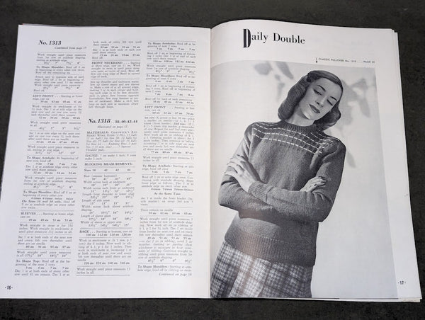 Sweater Pattern Booklet 1945