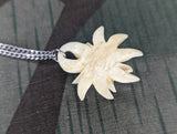 Edelweiss Carved Bone Necklace