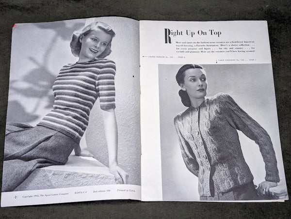 Sweater Pattern Booklet 1945