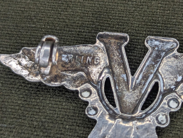 V for Victory Wing Pin