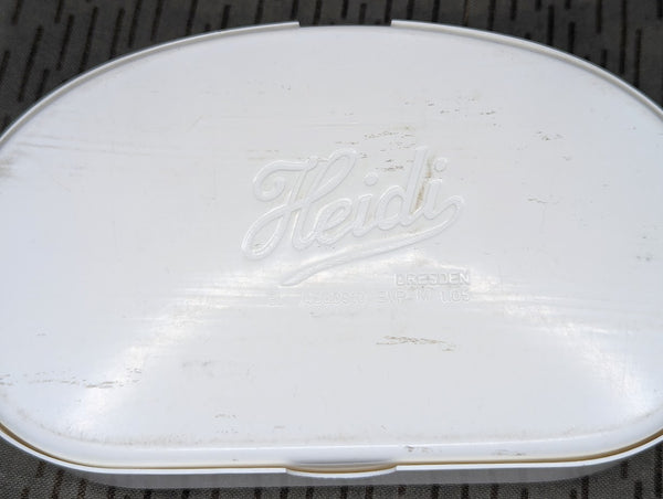 East German White Bread Container Heidi