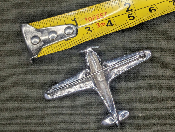 Trifari Rhinestone Airplane Pin