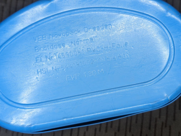 East German Blue Bread Container