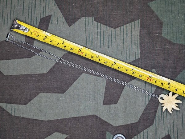 Edelweiss Carved Bone Necklace