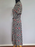 Flower and Person in Archway Novelty Print Dress <br> (B-41" W-28" H-41")