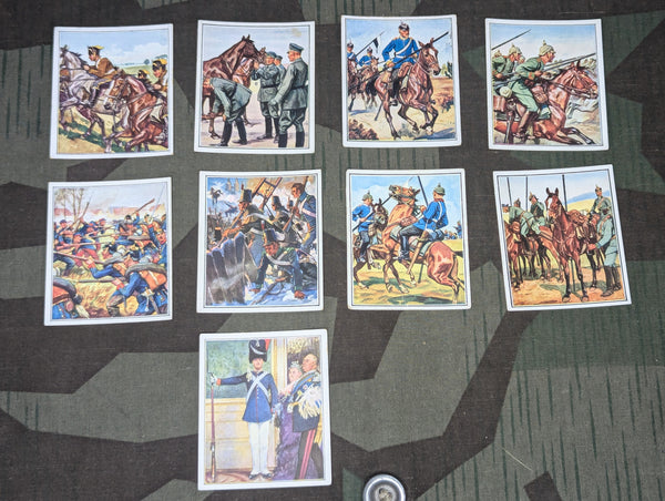 Lot of 9 "Reichsheer und seine Tradition" Cigarette Cards