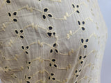 Pale Yellow Eyelet Dress <br> (B-47" W-42" H-49")