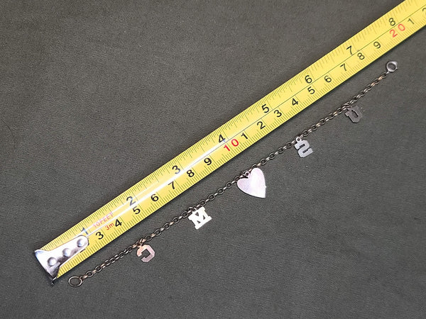 USMC Letter Sweetheart Bracelet