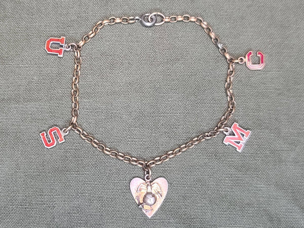 USMC Letter Sweetheart Bracelet