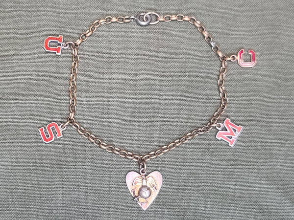 USMC Letter Sweetheart Bracelet