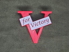 New V for Victory Pin