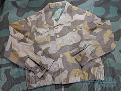Original WWII German Field Made Splinter Tunic Jacket from Zelt Uniform