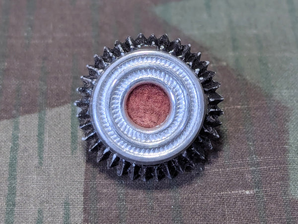 Original WWII German Wehrmacht Officers Visor Tri-Color Hat Cockade Aluminum