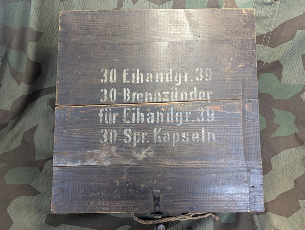Original Wood Ei.Hgr.39 Egg Grenade Box