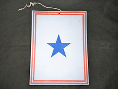 Original Cardstock Blue Star Son in Service Window Hanger