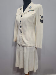 Original WWII US Women's Navy WAVES White Uniform (Jacket & Skirt) Specialist X Rate