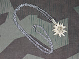 Edelweiss Flower Carved Bone Necklace