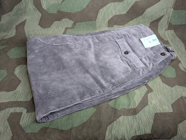 Gray Corduroy German Plus Four Trousers (Small)