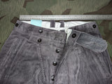 Gray Corduroy German Plus Four Trousers (Small)