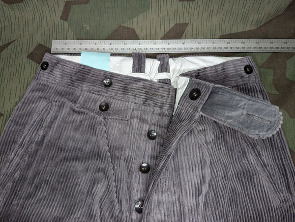 Gray Corduroy German Plus Four Trousers (Small)