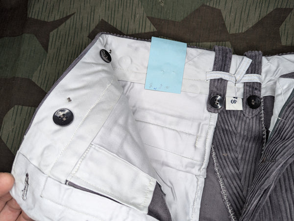 Gray Corduroy German Plus Four Trousers (Small)
