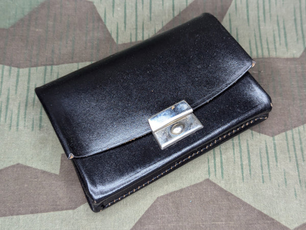 NOS German Black Wallet with Coin Purse