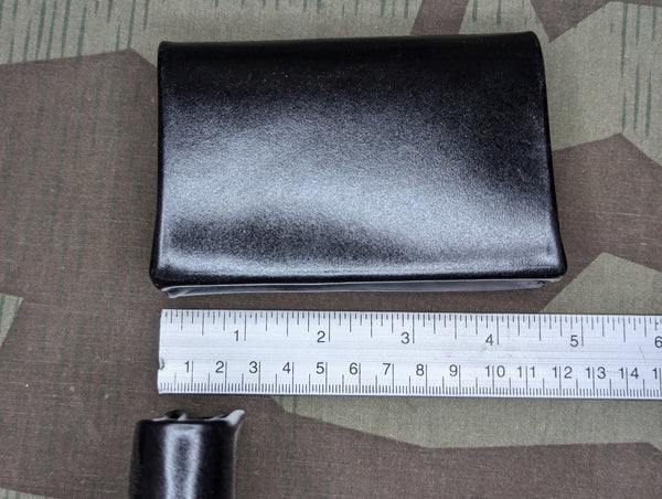 NOS German Black Wallet with Coin Purse